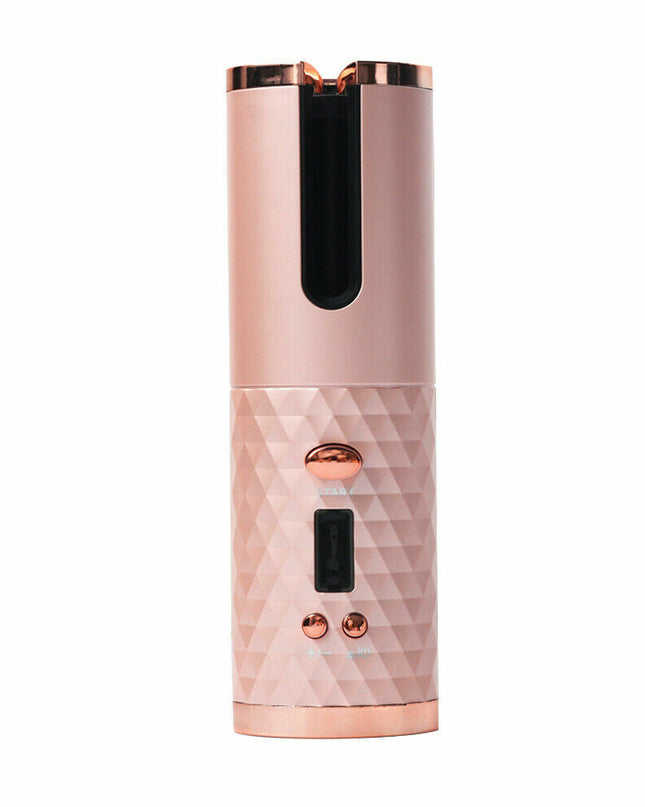 MELLINA Rotate cordless automatic curling iron in rose pink