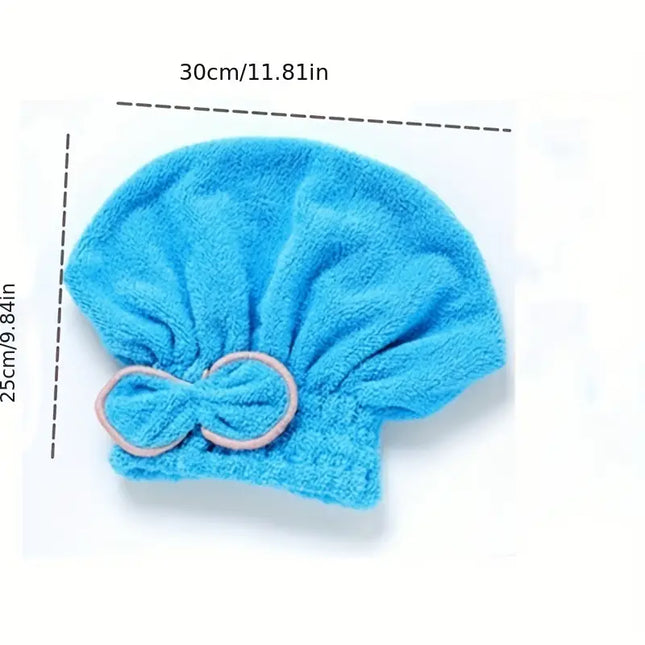 MELLINA velvet hair towel wrap on model