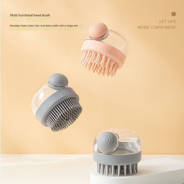 MELLINA scalp massage shampoo brush gray