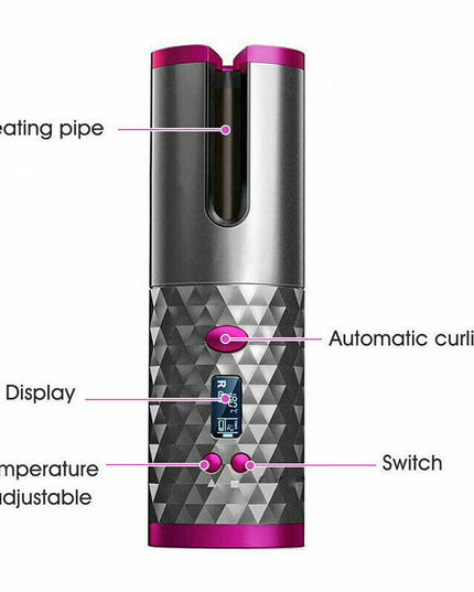 MELLINA Rotate Cordless Auto Curling Iron