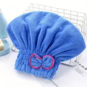 Microfiber Hair Drying Cap - Coral Velvet Towel Wrap