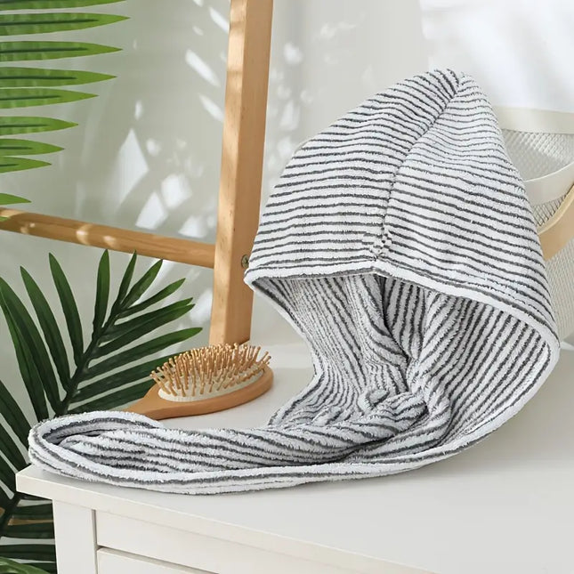 MELLINA quick dry hair towel cap detail
