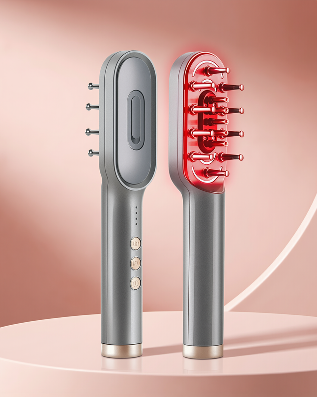 MELLINA RF Microcurrent Scalp Comb, studio product photo