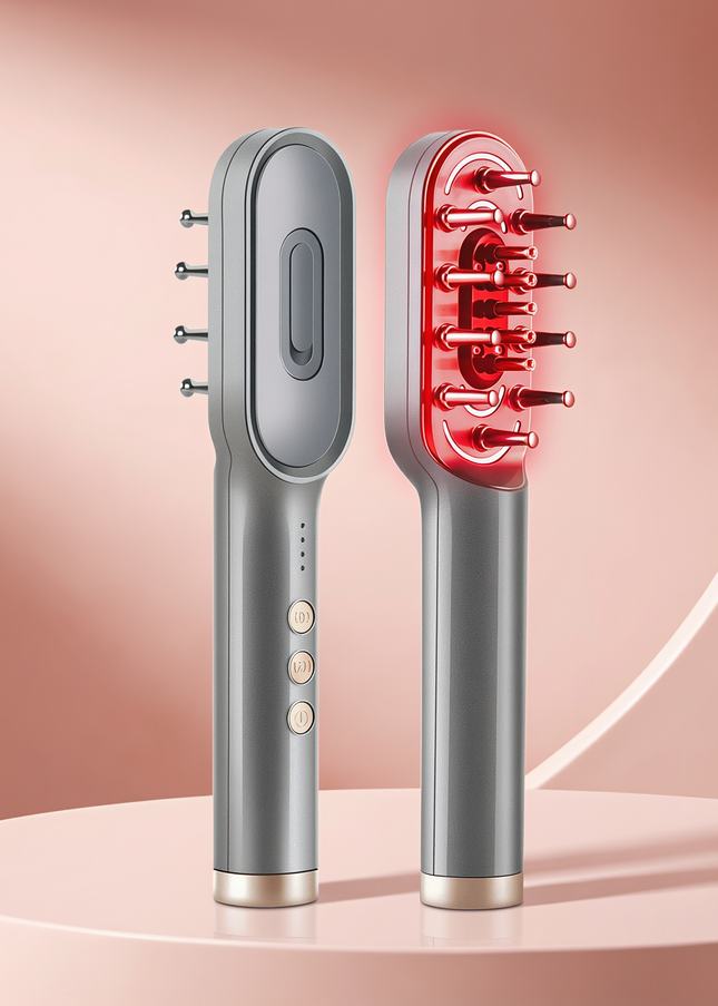 MELLINA RF Microcurrent Scalp Comb, studio product photo