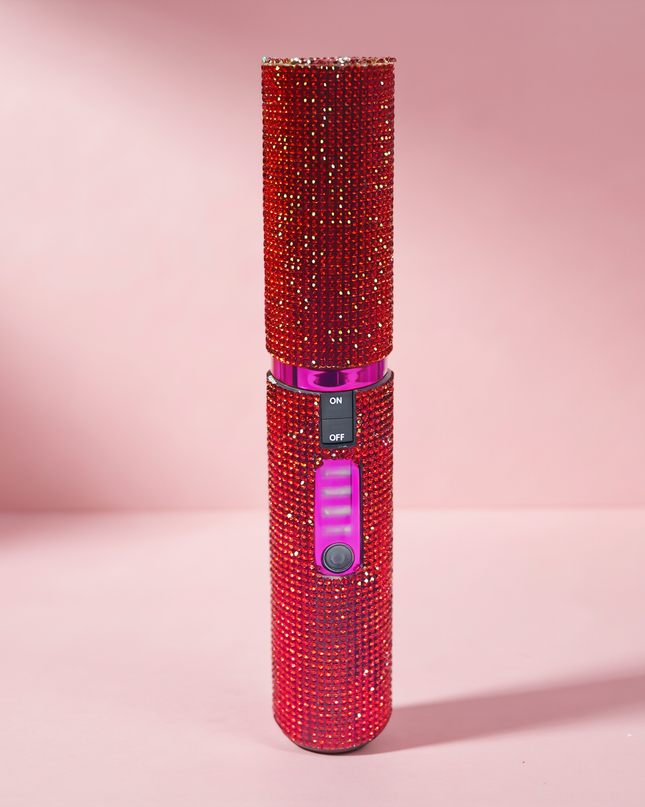 MELLINA Sparkle Cordless 2-in-1 Straightener in Red - studio photo