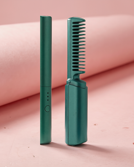 MELLINA Go Cordless Mini Straightener in Green - studio photo