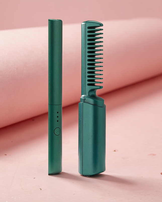 MELLINA Go Cordless Mini Straightener in Green - studio photo