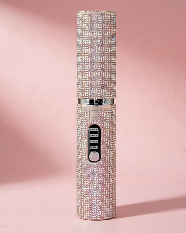 MELLINA Sparkle Cordless 2-in-1 Straightener in Pink - studio photo