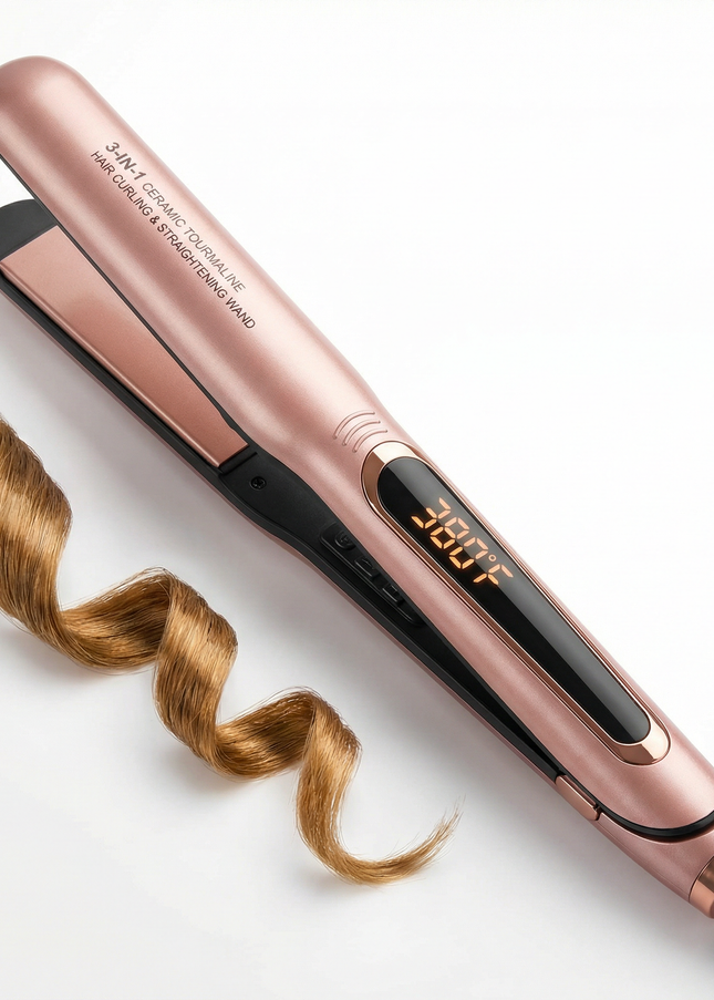 3-in-1 Hair Curler & Straightener Wand