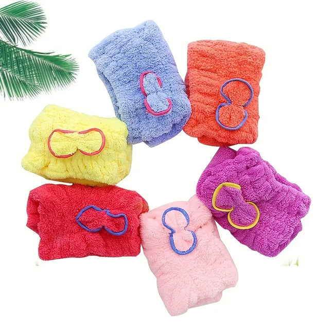 MELLINA velvet hair towel wrap twist style
