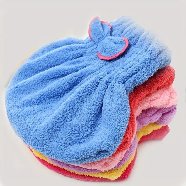 MELLINA velvet hair towel wrap pink