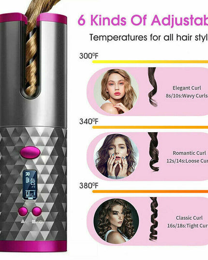 MELLINA Rotate Cordless Auto Curling Iron