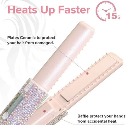 MELLINA Sparkle Cordless 2-in-1 Straightener & Curler