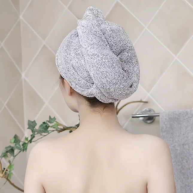 MELLINA quick dry hair towel cap wrapped hair