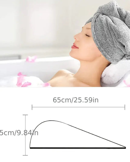 Microfiber Hair Drying Cap - Quick Absorbent Gray Towel