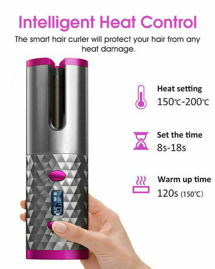 MELLINA Rotate Cordless Auto Curling Iron