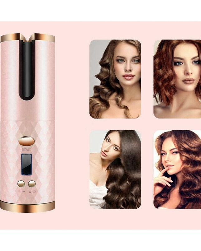 MELLINA Rotate Cordless Auto Curling Iron styling results
